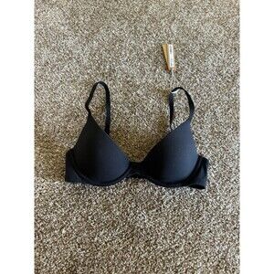 Skims Fits Everybody Scoop Plunge Bra Size 32B Onyx